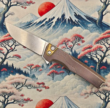 MachineWise Sonora Titanium Frame Lock Flipper Drop Point Plain Edge Clip picture