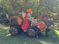 Very Rare Gemmy 12’ Carriage Hearse Headless  Horseman Halloween Inflatable picture