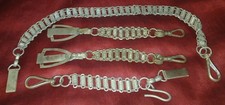 Vtg Antique Knights Templar Masonic Sword Chain Hanger Set Regalia Barrel Link picture