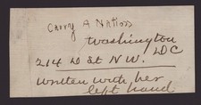 CARRY A. NATION - AUTOGRAPH picture