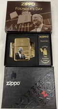 ZIPPO 2023 FOUNDERS DAY BRASS ARMOR LIMITED ED LIGHTER UNFIRED IN BOX #858 picture