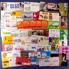 Vintage German QSL Cards 60x Amateur Ham Radio QSO DX Germany To USA Bulk Lot picture