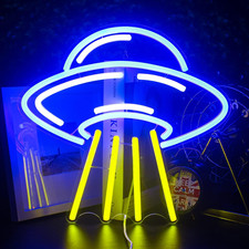 UFO Neon Sign for Room Alien LED Neon Light Spaceship Dimmable Space Neon Signs picture