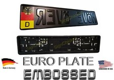 GERMAN, EURO, BMW, European LICENSE plate, MOVE OVER, BACKWARDS, BLACK picture