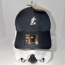 Disney Parks x Nike Dri-Fit Club Cap Mickey Mouse Black Golf Hat Adult M/L NWT picture