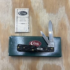 Case XX 2001 Hunter Green Shadow Bone 6215 Gunstock Knife - Mint Original Box picture