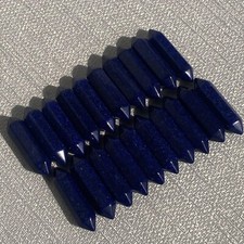 20pc Natural Lapis lazuli Obelisk Quartz Crystal Wand Double Point reiki Healing picture