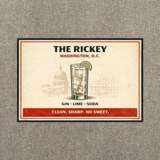 The Rickey, The Washington DC Handshake Metal Sign 12”; Maryland Georgetown ON picture