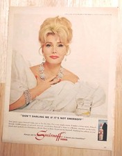 1967 Smirnoff Vodka Martini Zsa Zsa Gabor :PRINT AD picture