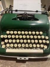 EXC 1953  Smith Corona Sterling Typewriter Forest Army Green Clean Serviced  👍 picture