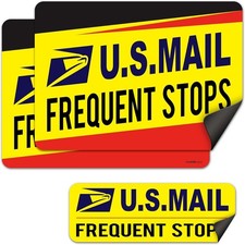 Mail Delivery Driver Magnetic Signs 3 Pack Frequent Stops Sign picture