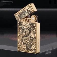 ZORRO 799 Series Brass Dragon Engraved Windproof Refillable Kerosene Lighter picture