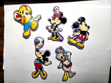 5 Vintage 1970s-80s Walt Disney Puffy Vinyl  Fridge Magnets Mickey Minnie Donald picture