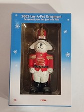 PetSmart Luv-A-Pet Holiday Ornament ~ 2002 White Puppy New In Box picture