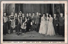 1944 WWII Morris B. Sachs Chicago Servicemen's Radio Party Band Picture Postcard picture