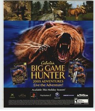 Cabela's Big Game Hunter 2005 Vintage Print Ad/Poster Official PS2 Xbox GCN Rare picture