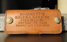 Vintage Leather Keyholder; Advertising Brunett's Ford Portage Pa. Nice. picture
