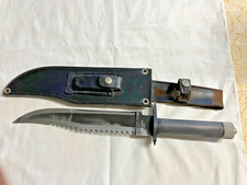 Vintage Explorer Ram Ram II Fixed Blade Survival Knife  21-033 & Leather sheath picture