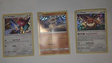 Pokemon TCG 2018 McDonald's Promo 3 Card Lot Eevee, Paragon, Cubone Damaged picture