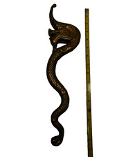 Vintage Oriental 4 Pound Heavy Brass Snake 