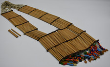 Vintage Native American Cheyenne Womans Breast Plate Circa 1930 Wood and Beaded picture