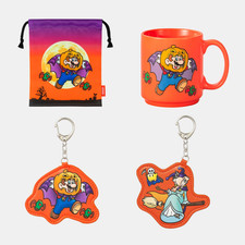 Super Mario Halloween Set 4 Pcs Mug Keychain Pouch Nintendo Tokyo Goods JP 206 picture