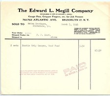 1945 Edward L. Megill Co. Job Press Supplies Billhead picture