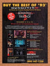 1994 Wizardry Trilogy PC Original Advertisement / Retro Promo v1 picture