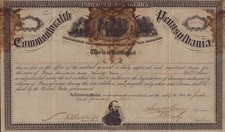 JOHN W. GEARY - DOCUMENT SIGNED 01/1872 WITH CO-SIGNERS picture