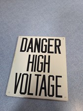 Vintage Danger High Voltage 6x7 Aluminum Sign NOS picture