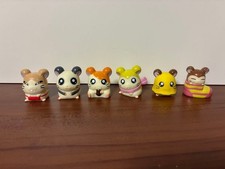 Hamtaro Mini Figure Finger Puppet Set of 6 Ham-Hams Japan 15+ picture