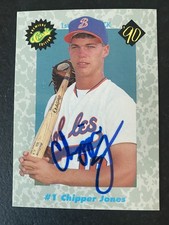 CHIPPER JONES - signed 1990 Classic Draft Picks Baseball Card picture