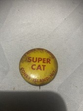 Rare Coney Island Button 1960’s I Rode The Twins Super Cat picture