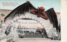 Chicago White City Amusement Park Devils Gorge Vtg Postcard J74 picture