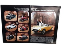 1975 MG MGB Golden Anniversary 2 Page Vintage Print Ad British Sports Car picture