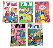 Vintage Dell Ponytail Comics Lot of 4 + Thirteen Going on Eighteen 1950s 12¢ picture
