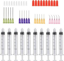 50 Pcs - 5ml Syringes with 14ga, 20ga,21ga, 23ga Blunt Tip Needles With...  picture