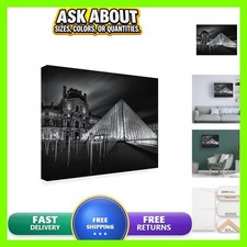 Trademark Fine Art - Louvre at Night Canvas Art - 24x32 picture