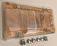 Phantom Tag Protector 4Th Gen. Clear License Plate Cover w/Bolts & Chrome Bolt C picture