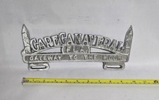 Vintage Cast Aluminum  Cape Canaveral Florida Topper Car Club Plaque picture