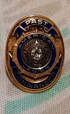 Vintage American Legion Past Post Commander Pin With Diamond 10k Gold picture