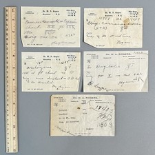 Vtg 1914 Doctor Prescription Paper Ephemera Lot 5 Greenwich NY Digitalis Rogers picture