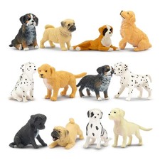 TOYMANY 12-Piece Mini Dog Figure Set, Mini Animal Figures, Animal Toy Set, Dog picture
