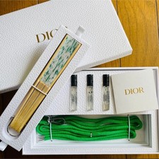 Christian Dior Folding Fan Sensu Green w/Strap Perfume Box Vip Gift Fashion picture
