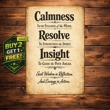 God Grant Me Serenity Christian Wall Decor Metal Tin Sign 8x12 picture