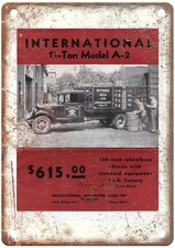 1932 International A Vintage Auto Ad Retro Look Metal Sign AN3348 picture