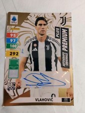 Dusan Vlahović Adrenalyn 2024/2025 Sandwich Footballers Figurine with Original Autograph picture