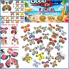 NEW 20PCS Wind Up Flying Butterfly Toys Magic Surprise Party Favors Kids Gift picture