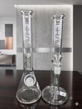 2x 12-Inch GRAV Water Pipe Bongs (Beaker & Straight Tube) GRAV Style picture