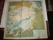 1897 NORTH POLAR REGION MAP BY JOHN BARTHOLOMEW- 21 1/2